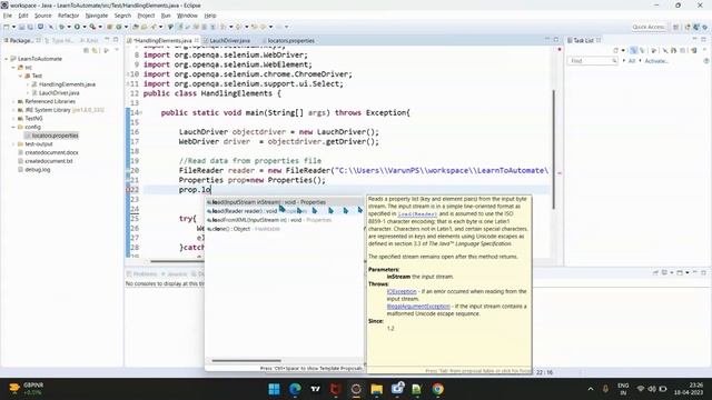 Properties class in java | Read Data from properties file | Selenium Webdriver смотреть онлайн