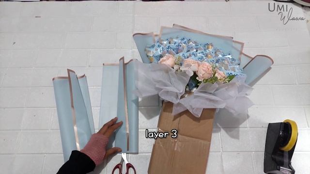 Tutorial buket jumbo model cone 40 lembar | Diy money bouquet смотреть онлайн