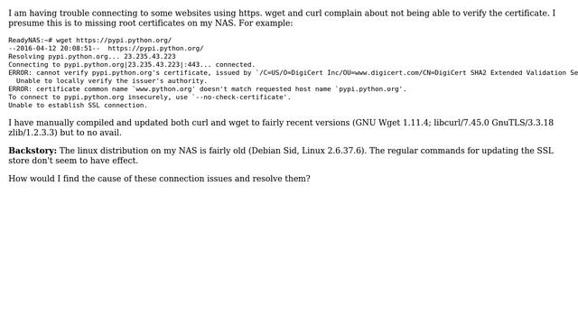 Trouble connecting to some HTTPS urls смотреть онлайн