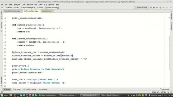 Create Simple console game by python