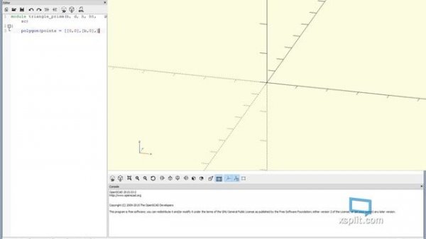 OpenSCAD Triangular Prism