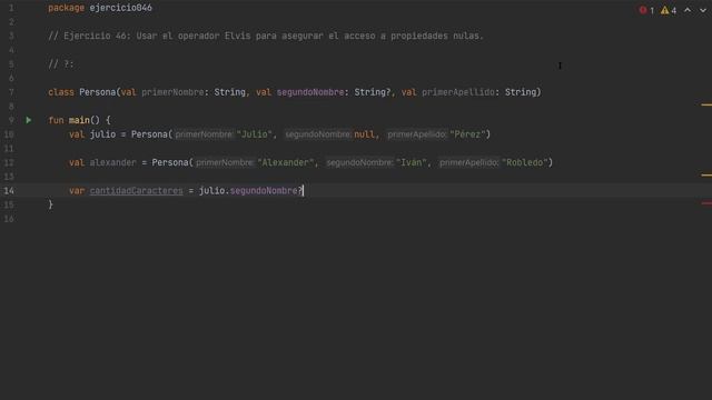 Kotlin Ejercicio: 46 Usar el Operador Elvis para Asegurar el Acceso a Propiedades Nulas смотреть онлайн