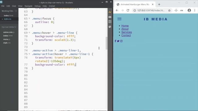 Awesome Hamburger Menu & Overlay Using HTML, CSS & Javascript смотреть онлайн