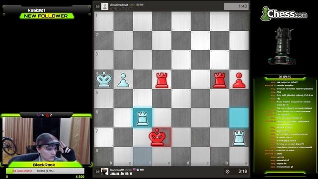 Chess.com Игра новичка в шахматы. 31.03.19 смотреть онлайн