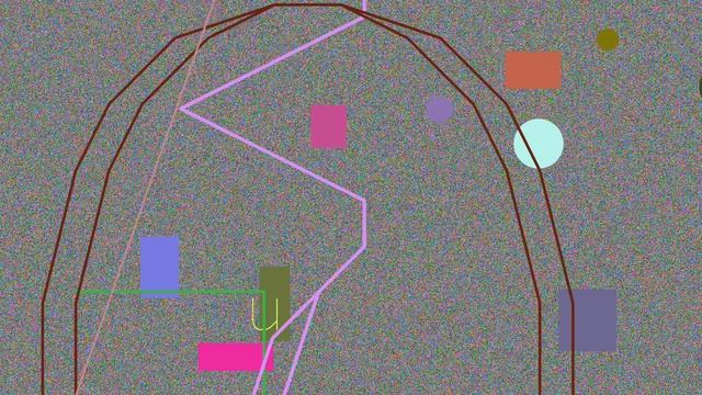 Python-Generated Random Video with Geometric Shapes, Text, and Noise (headphone warning) смотреть онлайн