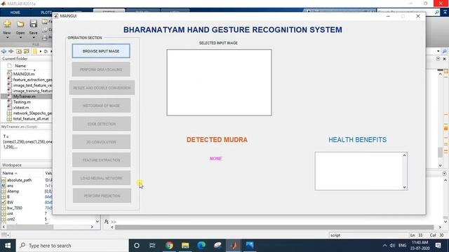 IMAGE BASED BHARATNATYAM HAND GESTURE RECOGNITION USING MACHINE LEARNING[MATLAB] смотреть онлайн