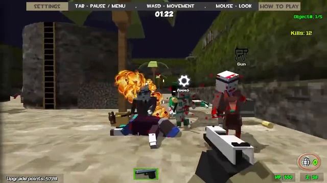 Zombie Arena 3D Survival Game Walkthrough - 1 смотреть онлайн