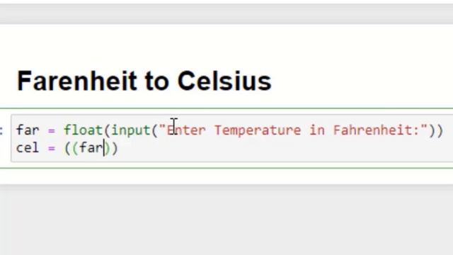 Fahrenheit to Celsius in Python using Jupyter Notebook смотреть онлайн