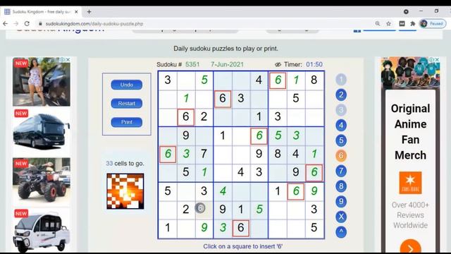 Suduko || Daily Sudoku@||
