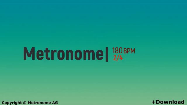 180 BPM Metronome 2/4 смотреть онлайн