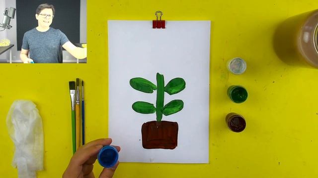 Как нарисовать ЦВЕТОК - Гуашь Детский сад - Рисуем красками смотреть онлайн