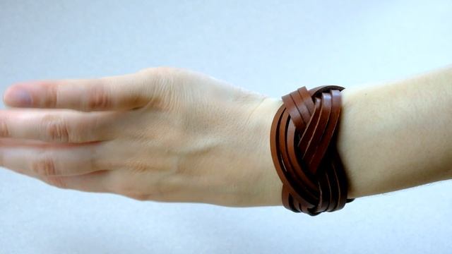 Плетеный браслет из натуральной кожи смотреть онлайн
