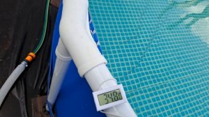 Простой подогрев бассейна  своими руками на мангале.