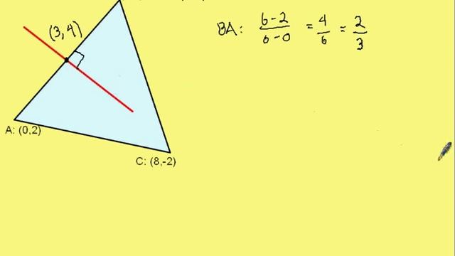 Find the Equation of a Perpendicular Bisector in Triangle смотреть онлайн