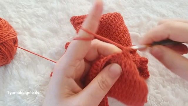 TIĞ İŞİ POPCORN BEBEK HIRKASI/BEBEK CEKETİ/FISTIKLI HIRKA MODELİ/BEBEK ÖRGÜLERİ/1-1,5 YAŞ İÇİN