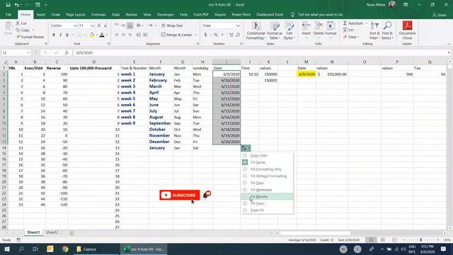 Lec-9: How to use Auto Fill Feature in Excel смотреть онлайн
