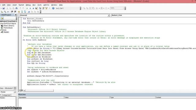 Load Data Into Excel From Access Using Excel VBA смотреть онлайн