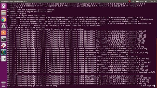 Atualizando o Libre Office no Ubuntu смотреть онлайн