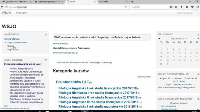 moodle dla studenta смотреть онлайн