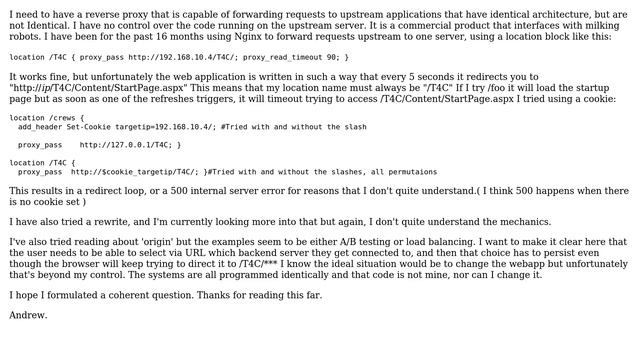 DevOps & SysAdmins: Nginx reverse proxy to identical ajax applications, choose which one with url смотреть онлайн