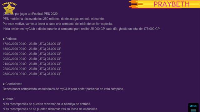 Nuevas Recompensas de Login Diario | PES 2020 #eFootballPES2020 ⚽ смотреть онлайн