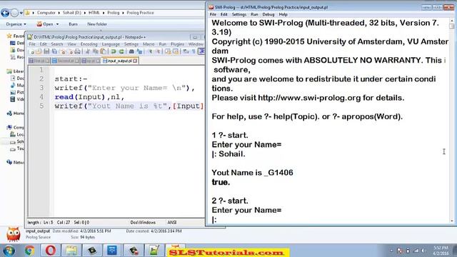 Prolog Examples | Input Output Module P5 URDU/HINDI | Online College Classes смотреть онлайн