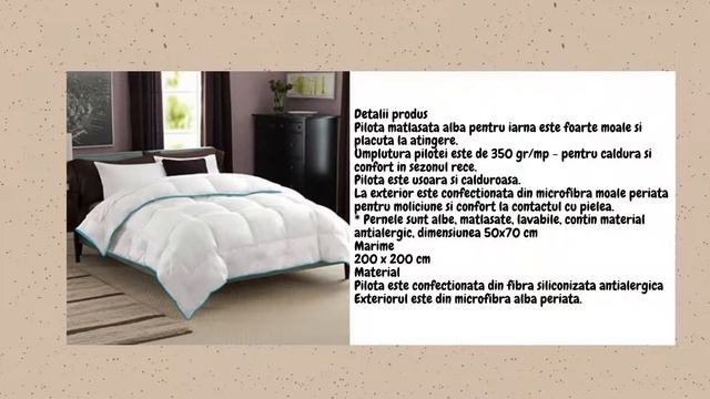 Pilota matlasata iarna 200x220 alba si 2 Perne | 🛏Noua Colectie de Pilote de Pat Este Acum Aici смотреть онлайн