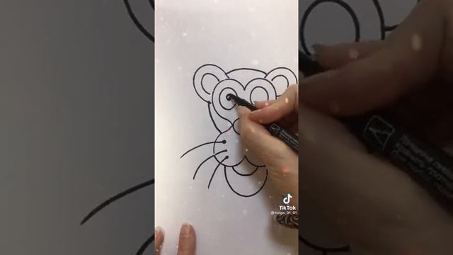 Как нарисовать тигра из ножницы и фломастера смотреть онлайн