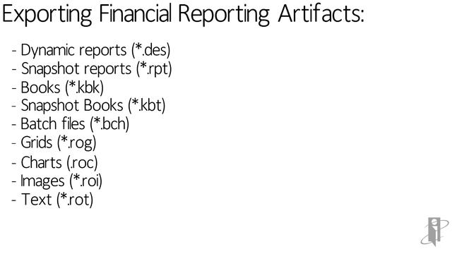 Exporting Financial Reporting Artifacts смотреть онлайн
