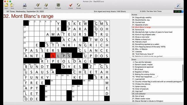 The Nose Knows | New York Times Crossword Puzzle Walkthrough | Wednesday, September 30th 2020 смотреть онлайн