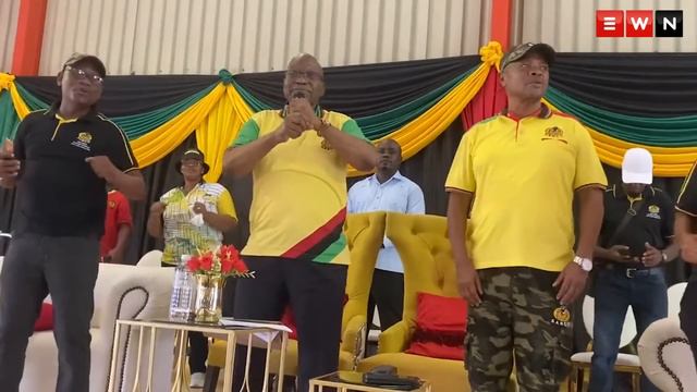 Former President Zuma welcomed by “Umshini Wami” song at SANCO KZN #HumanRightsDay gathering смотреть онлайн