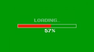 футаж загрузка / loading на зелёном фоне - хромакей