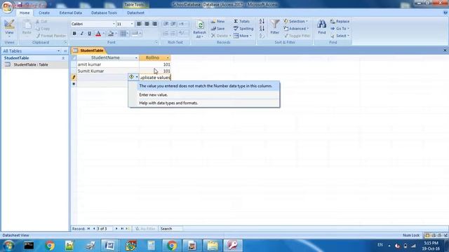 Primary key in MS Access 2007 смотреть онлайн