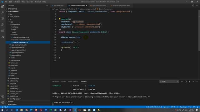 ?♂️ Create Angular SideNav Code Example with @angular/material SideBar open and close смотреть онлайн