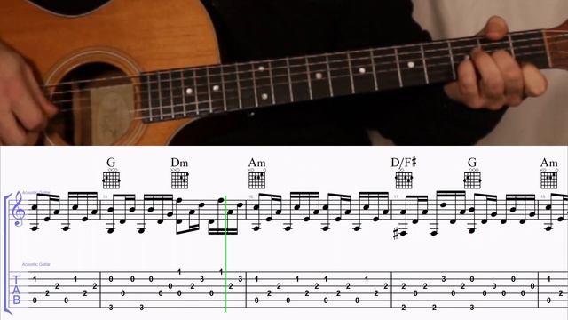 How to Play the Chords to Dust in the Wind by Kansas on Guitar with TAB смотреть онлайн