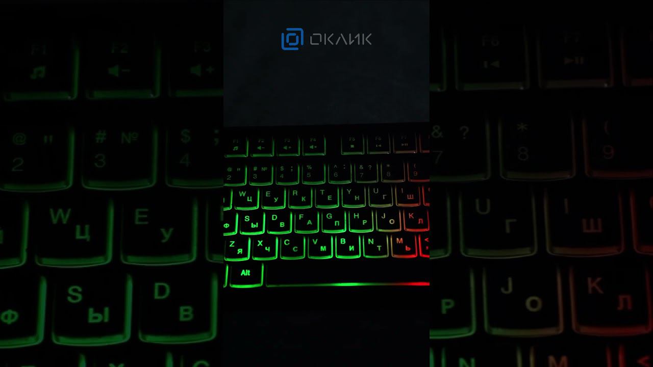 1196537 Keyboard Оклик 440ML black USB slim LED смотреть онлайн