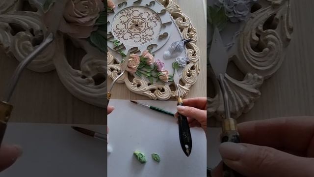 процесс... цветы из декоративной штукатурки (предметы интерьера ручной работы для дома на заказ) смотреть онлайн