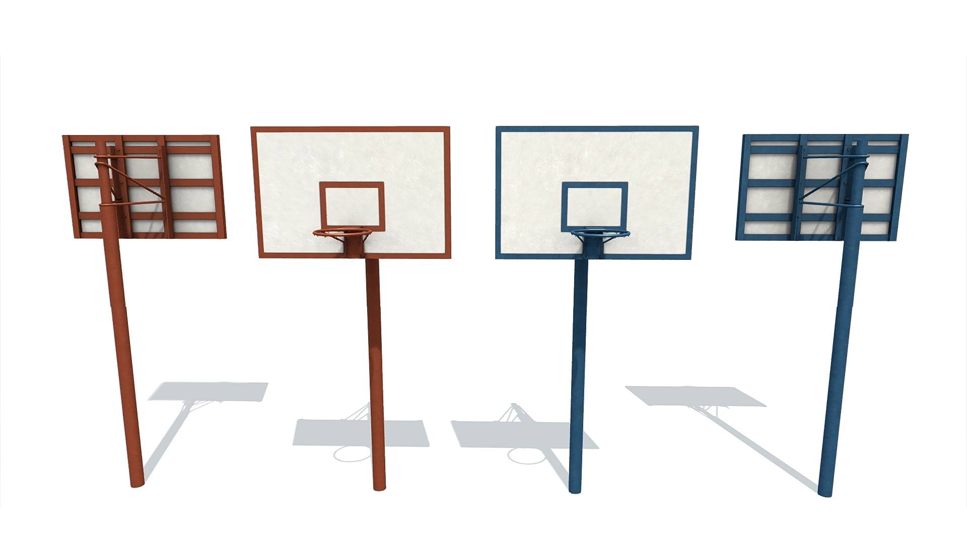 3D модель. Баскетбольное кольцо А. 3D model. Basketball hoop A.