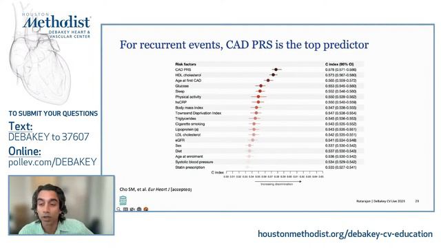 Polygenic Risk Scoring for Coronary Artery Disease (Drs. Natarajan, Lai, & Cooke) смотреть онлайн