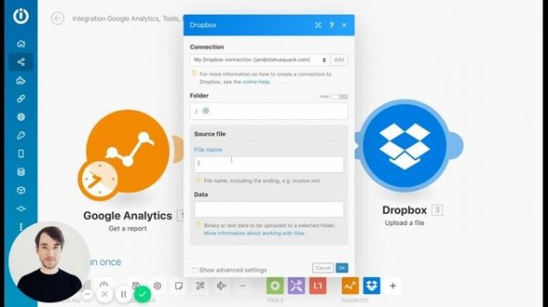 How to make Alexa read a flash briefing of your Google Analytics every morning using Integromat