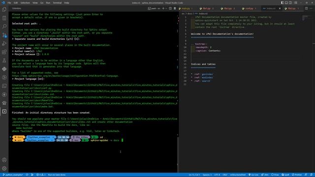 Sphinx - How to generate documentation from python doc strings - Five + Minutes on Tips and Tricks смотреть онлайн