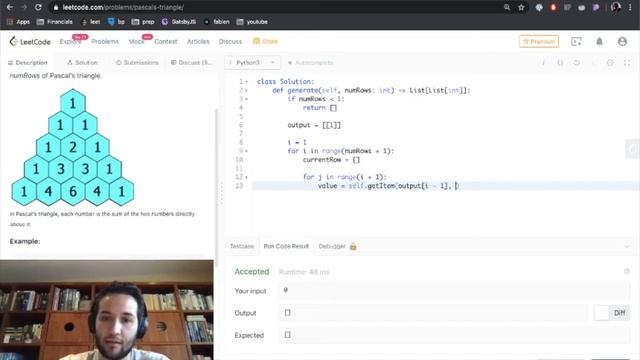 Coding Interview: Pascal's Triangle смотреть онлайн