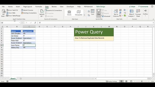 How To Remove Duplicates In Excel With Power Query & Create A Unique List Of Values. смотреть онлайн
