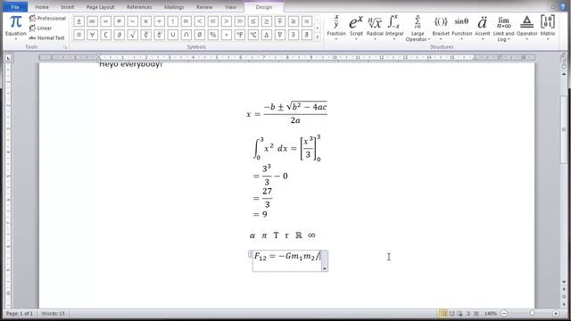 MS Word 2010 Equation editor quick demo смотреть онлайн