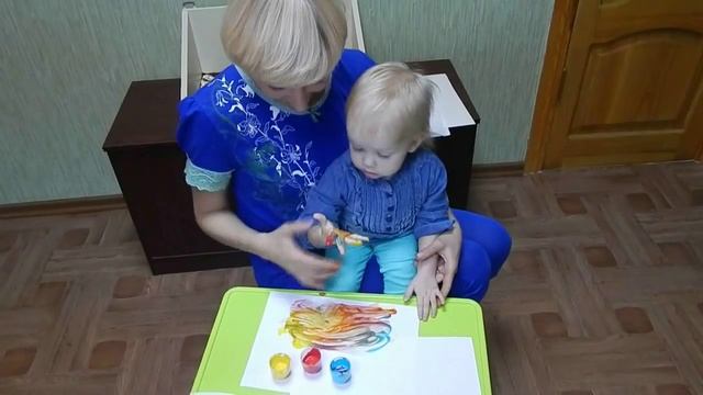 Пальчиковые краски. Рисование пальчиками. Развитие ребенка и Детское творчество. смотреть онлайн