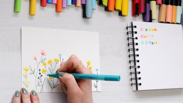 How To Draw Flowers with Paint Pens [PLUS Artistro Review] смотреть онлайн