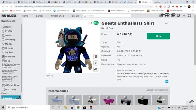 Roblox- "Guest World!" {Episode 105} New Guest World Shirt!!! смотреть онлайн