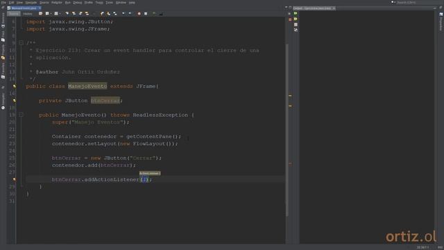 Java - Ejercicio 213: Crear un Event Handler para Controlar el Cierre de una Aplicación смотреть онлайн