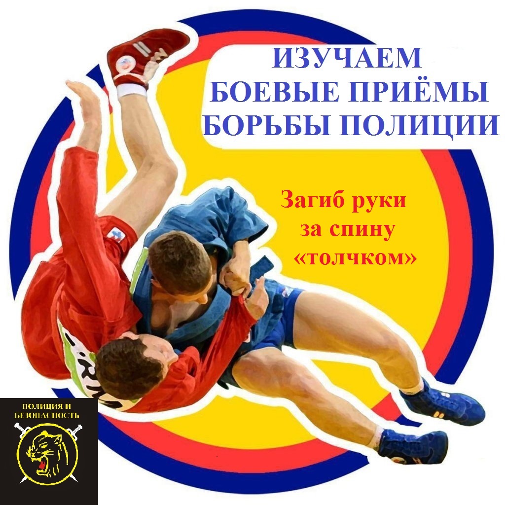 Боевые приёмы борьбы.Ограничение свободы передвижения загибом руки за спину «толчком». смотреть онлайн