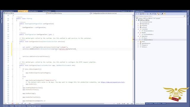 AspNetCoreMVCDBFirst -Add connection string to appsettings.json смотреть онлайн